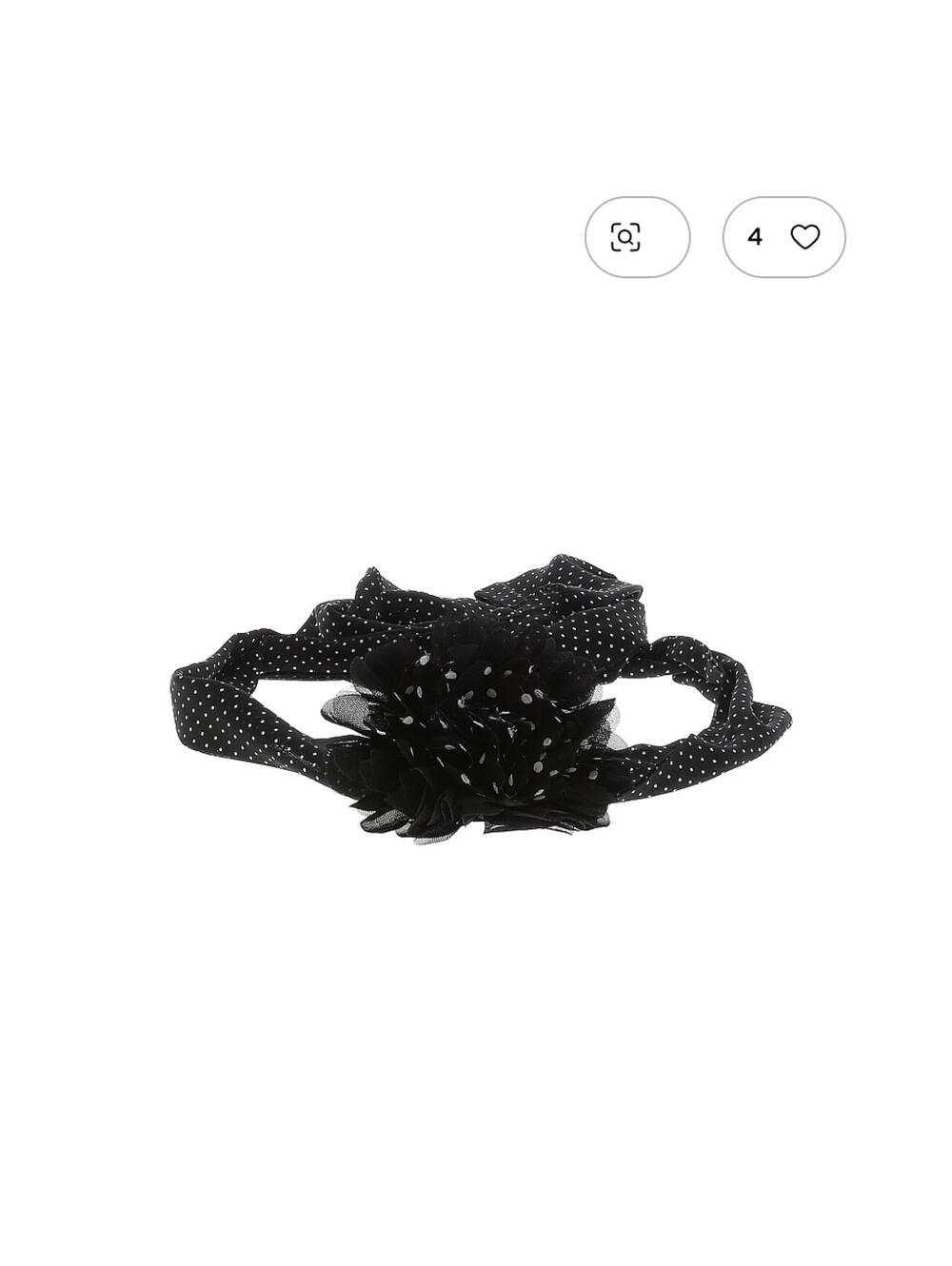 White House Black Market Black Polka Dot Floral Accent Belt,